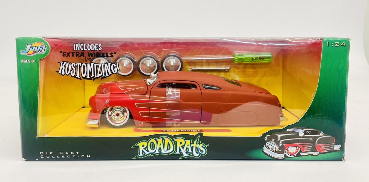 Jada Road Rats '51 Mercury w/ Extra Wheels 1:24 Diecast Jada Road Rats '51 Mercury w/ Extra Wheels 1:24 Diecast