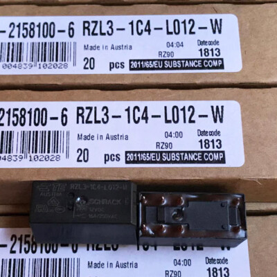 Tyco Electronics RZL3-1C4-L012-W 12VDC Power Relay 16A 8 Pins (Pack of 2)