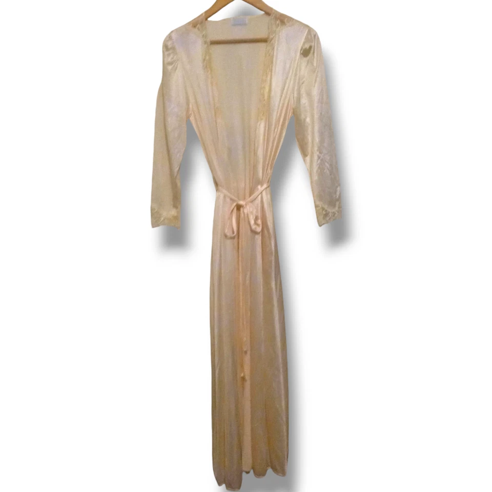 Conjunto Camisón De Colección Maidenform Chantilly Peignoir-Mediano-Bata-Hecho en Unión-Amarillo Foto 2 de 4