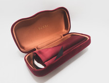 Gucci  Brillenetui Samt Rot + Beutel NEU ORIGINAL