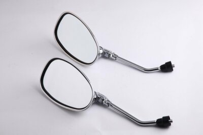 8mm Chrome Round Mirror Set For QMB139 50cc & 150cc GY6 Scooters – Pair