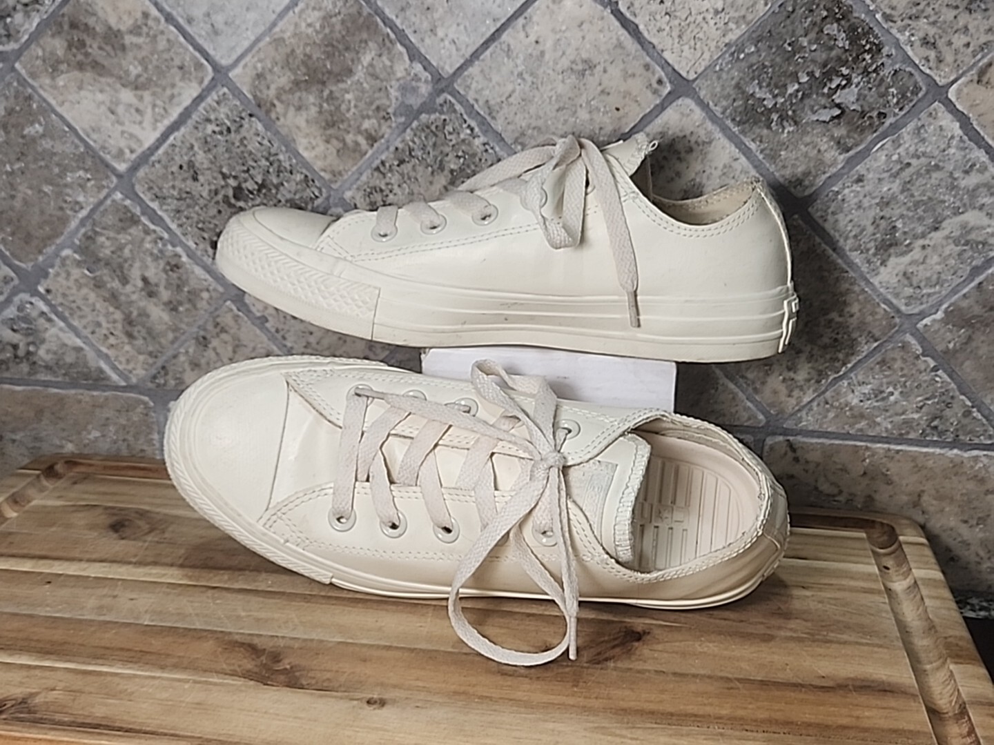 SAOLA Raro Converse All Star top gommato 151163C crema bianca da uomo 4 donne 6