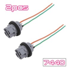 2x 7440 992 Female Socket Wire Harness Daytime Running Light Drl Bulb Connector