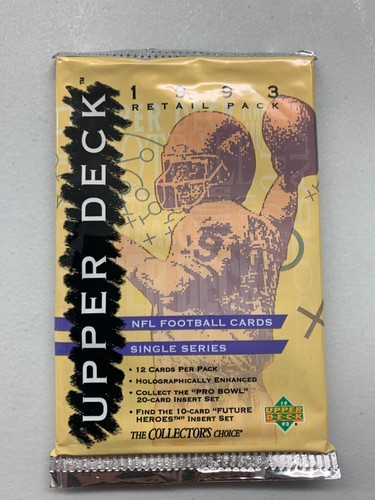 1993 Upper Deck NFL Football Retail Pack - New, Factory Sealed