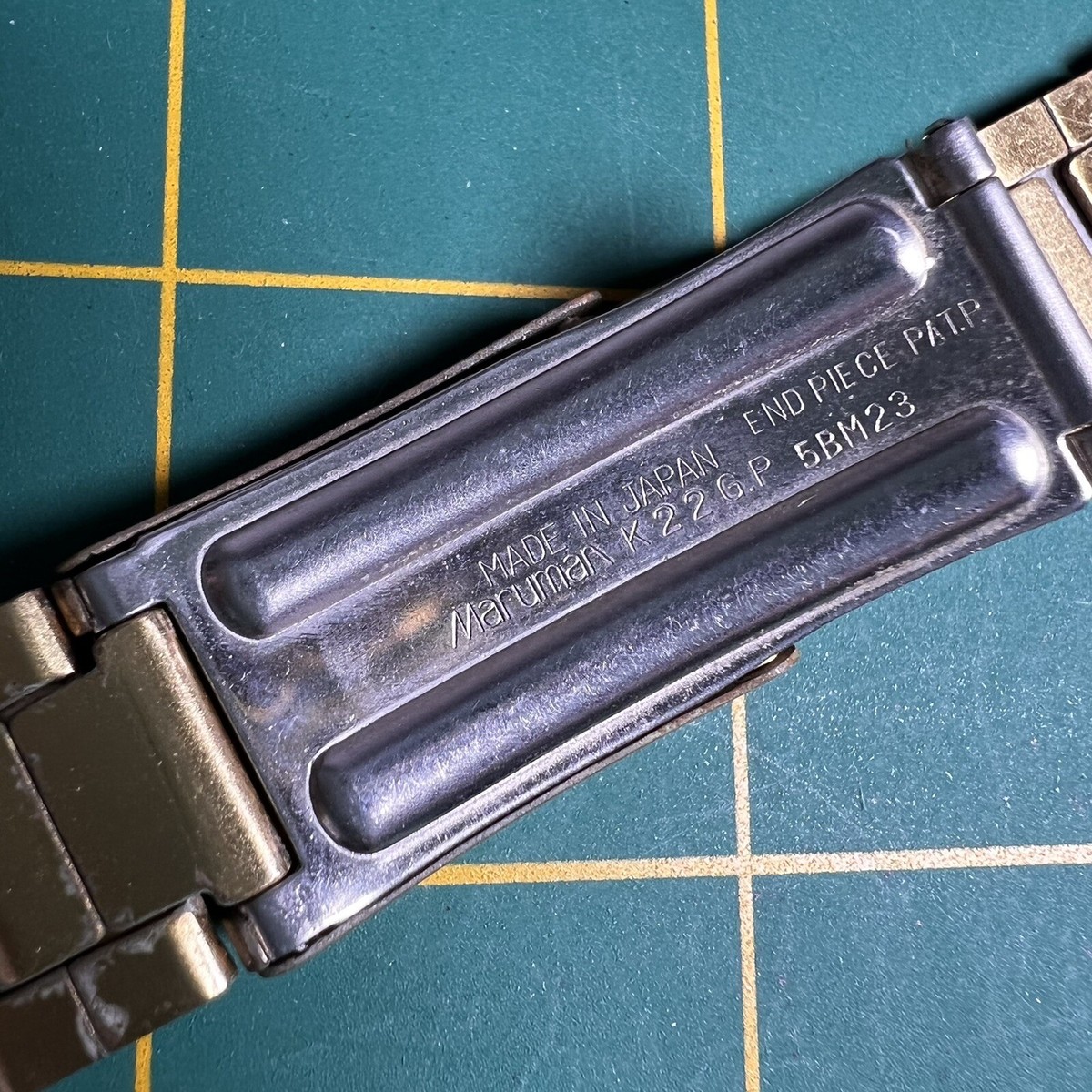 VINTAGE 18MM-21MM MARUMAN 5BM23 WATCH BRACELET / BAND GOLD PLATED 