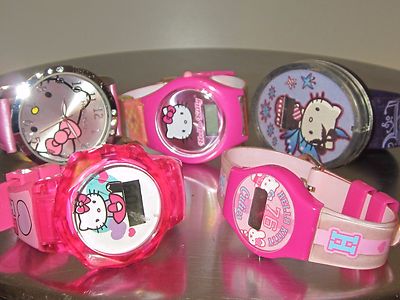 LOT OF 5 HELLO KITTY WRIST WATCHES 0524B