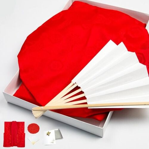 Kimono traditionnel japonais 60e anniversaire rouge meilleur chapeau Sensu Kanreki - Photo 1 sur 7
