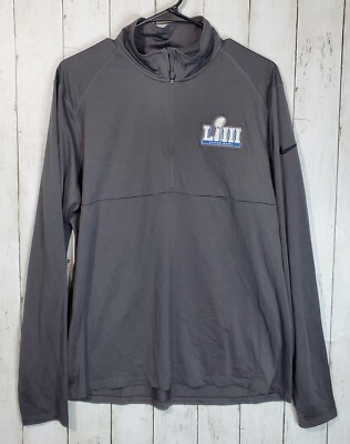Nike Super Bowl 53 LIII 1/4 Zip Pullover Shirt Sz L Large AA9881-069 Nice 
