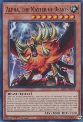 x3 Alpha, the Master of Beasts - RA01-EN022 - Super Rare - 1st Edition Yu-Gi-Oh!