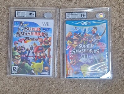 Super Smash Bros. Brawl (Nintendo Wii, 2008) 2er Set Graded 85 Plus