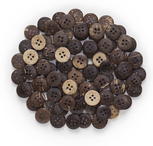 Brown Coconut Shell Buttons Clothing Sewing Scrapbooking Card Making DIY Decor - Picture 9 of 18