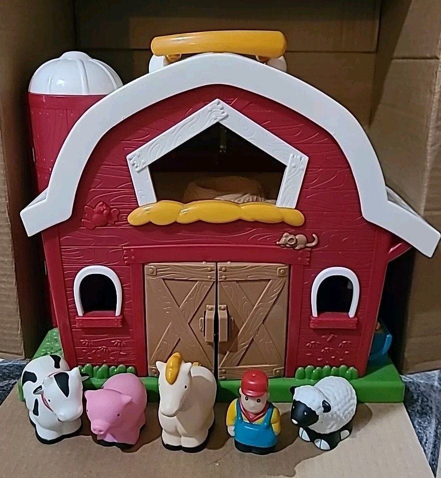 Battat Big Red Barn Animal Farm Play-set Toddler Toys Piece