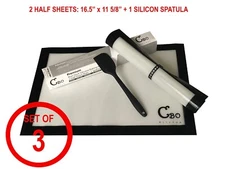 3pcs of Premium Non-Stick Silicone Baking Liner Half Sheet Oven Mat Lot Of 100