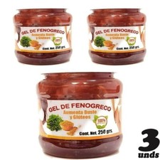 Gel Tonificador de Fenogreco Pack de 3 Fenugreek Gel Aumenta Gluteso y Senos