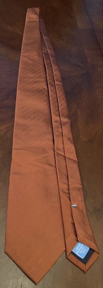 Corbata de cuello para hombre Countess Mara naranja 60 % seda 40 % poliéster hecha en China Foto 3 de 4