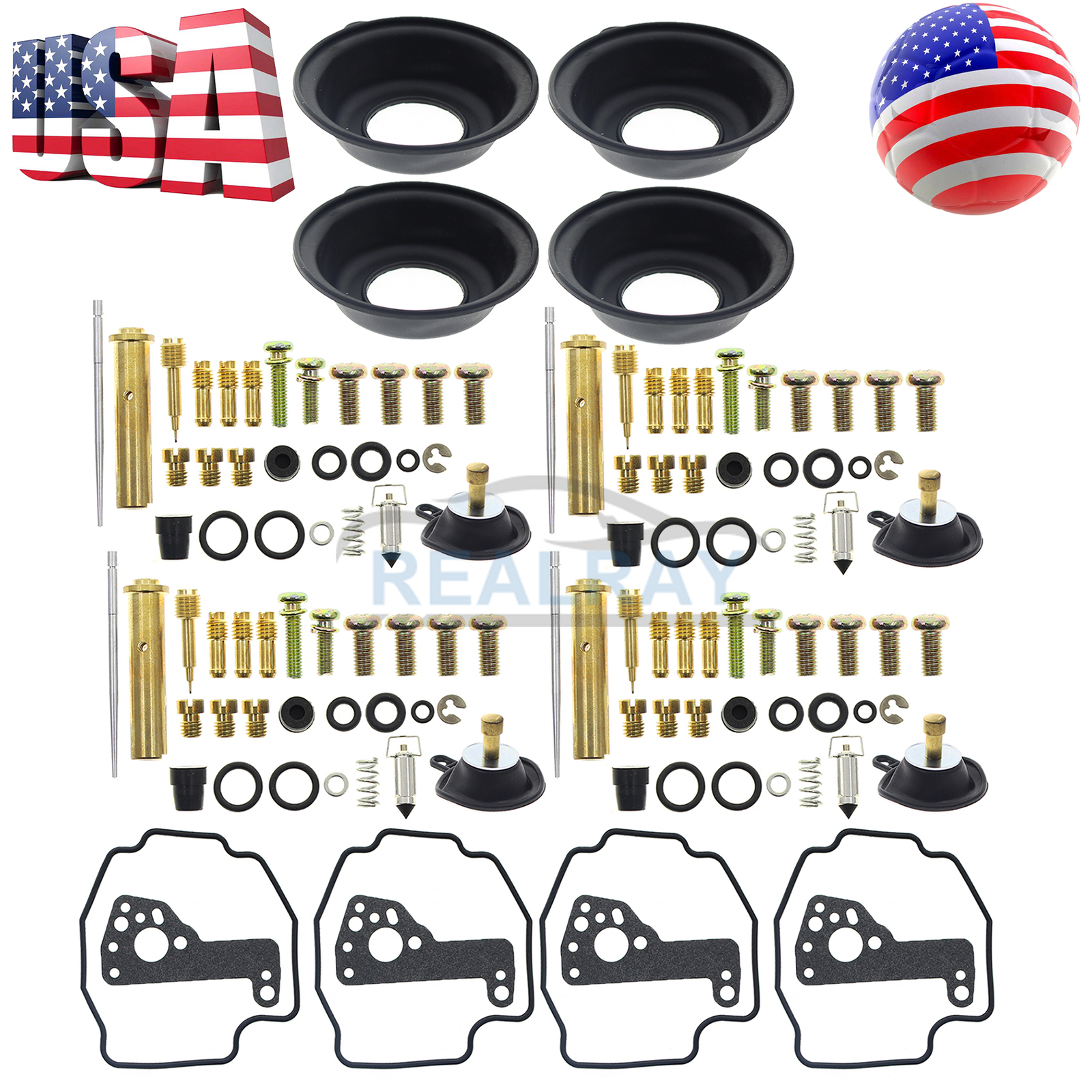 For Yamaha VMAX VMax 1200 VMX12 Carb Repair Kit Main Sub Jet Diaphragm