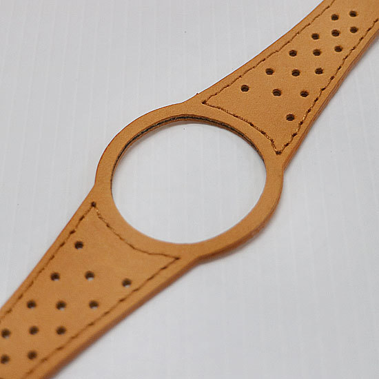 NEW ! ! OMEGA DYNAMIC LIGHT BROWN LEATHER BRACELET WATCH BAND FOR MEN