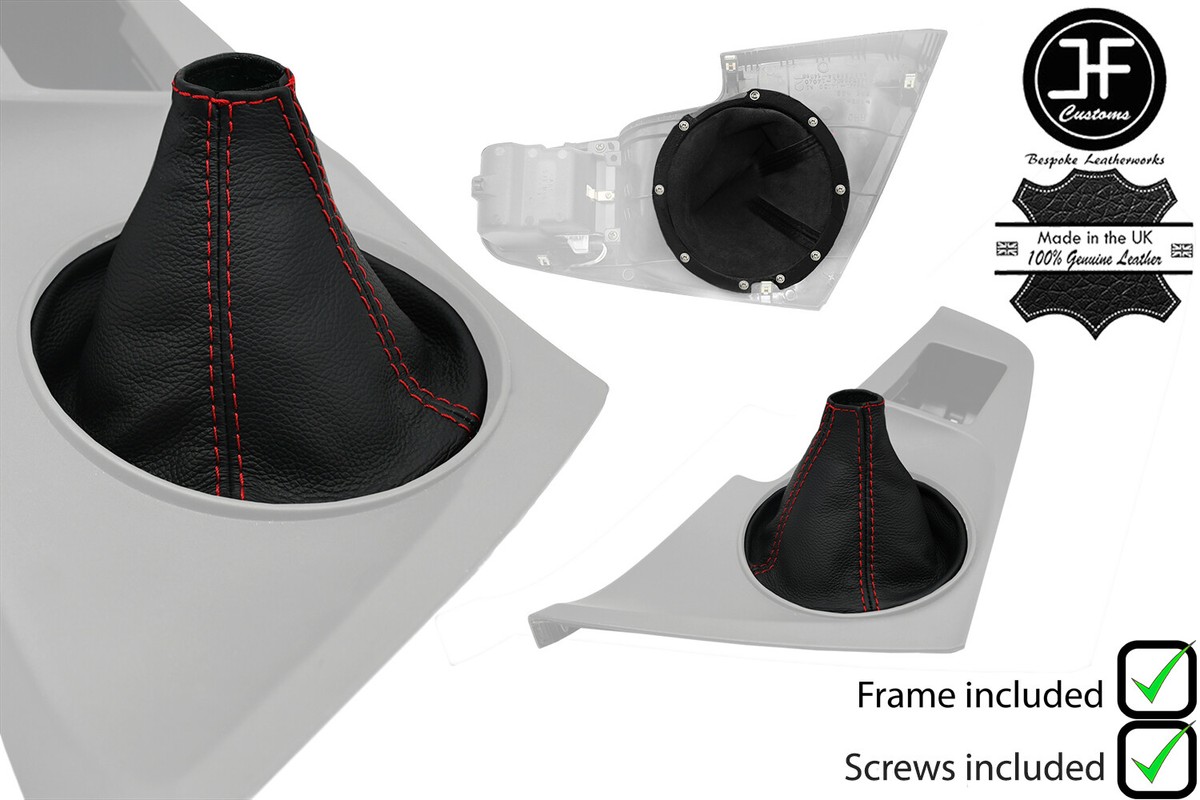 車のパーツ grand spurt RED STITCH LEATHER MANUAL GEAR GAITER+PLASTIC FRAME FOR TOYOTA