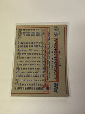 1989 Topps Cap N Crunch #10 Andre Dawson EXTREME MISCUT **032472