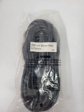 25Ft 1/4" 6.35mm Stereo Male to Female Extension Guitar PA DJ Instrument Cable