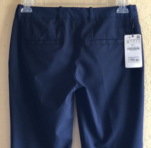 Zara Women's Navy Blue Work Slim Trousers Pants Size S - Picture 8 of 9