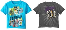 Star Wars Rebel Boys T-Shirts Blue or Gray Size 4 NWT