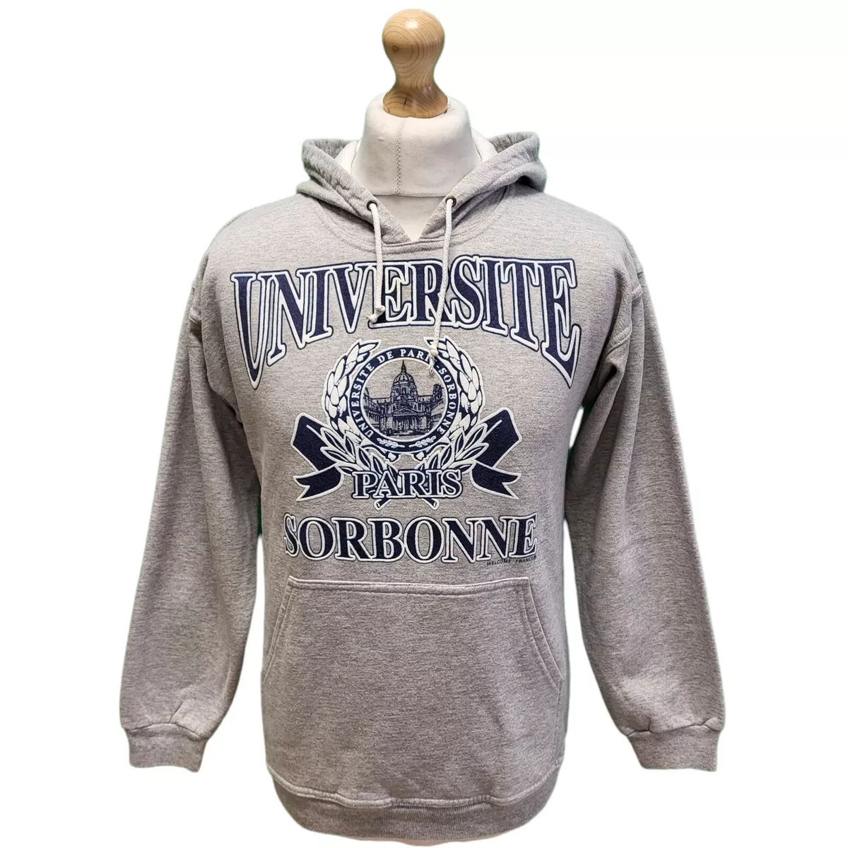 Hoodie Varsity Sweatshirt Paris Universite Paris Sorbonne Grey Men s S eu 46