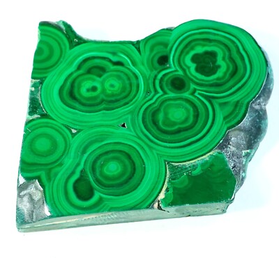 319 CT NATURAL FLOWER PLUME MALACHITE POLISH SLAB TILE UNTREATED GEMSTONE MJ-281