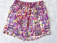 Women  s Vintage 90  s Adidas Trefoil Aztec Tennis Activewear Pink Shorts US 12