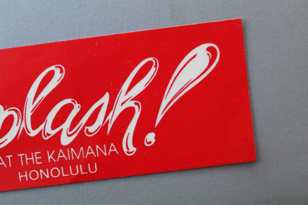 Splash Kaimana Honolulu Hawaii Red Sexy 80's Aloha V69A Vintage