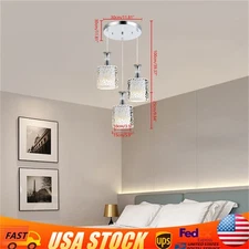 Modern Chandelier 3-Head Ceiling Hanging Light Pendant Lamp Fixture Dining Room
