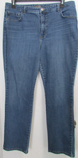 Womens 18 Med. Denim Blue Jeans Fade Straight Highrise Relaxed Fit Pants by LEE