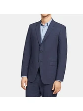 THEORY Mens Blue Single Breasted Extra Slim Fit Suit Separate Blazer 42L