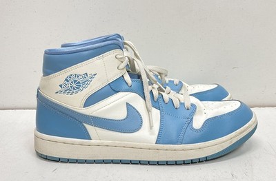 Nike Men Athletic Shoes Air Jordan 1 Mid BQ6472-141 White University Blue