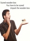 Spider In A Box Prank Wooden Scare Box Toy Trick Scary Halloween Party Pro Gift