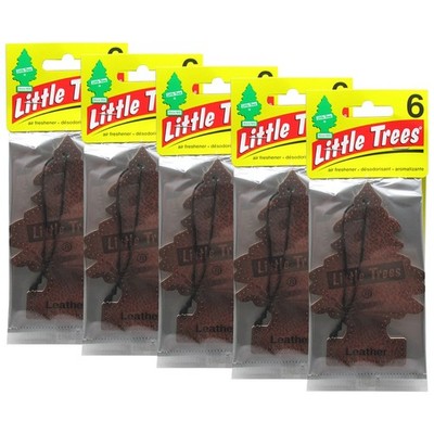 Little Trees Auto Air Fresheners   Leather Scent, 30-Pack for Home & Vehicle