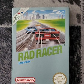 NES Rad Racer Spielpackung, Spielanleitung und 3D Brille