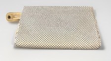 Vintage Whiting and Davis White Metal Mesh Clutch Purse 1980s International