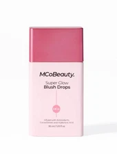 MCOBEAUTY SUPER GLOW BLUSH DROPS SHADE PEACHY PINK NEW IN BOX 1.01 Fl Oz