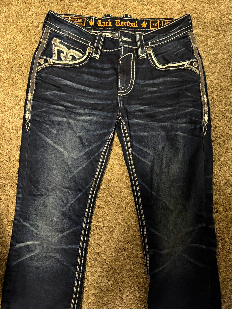 Rock Revival Zip Cotton Jeans for Men for sale | eBay