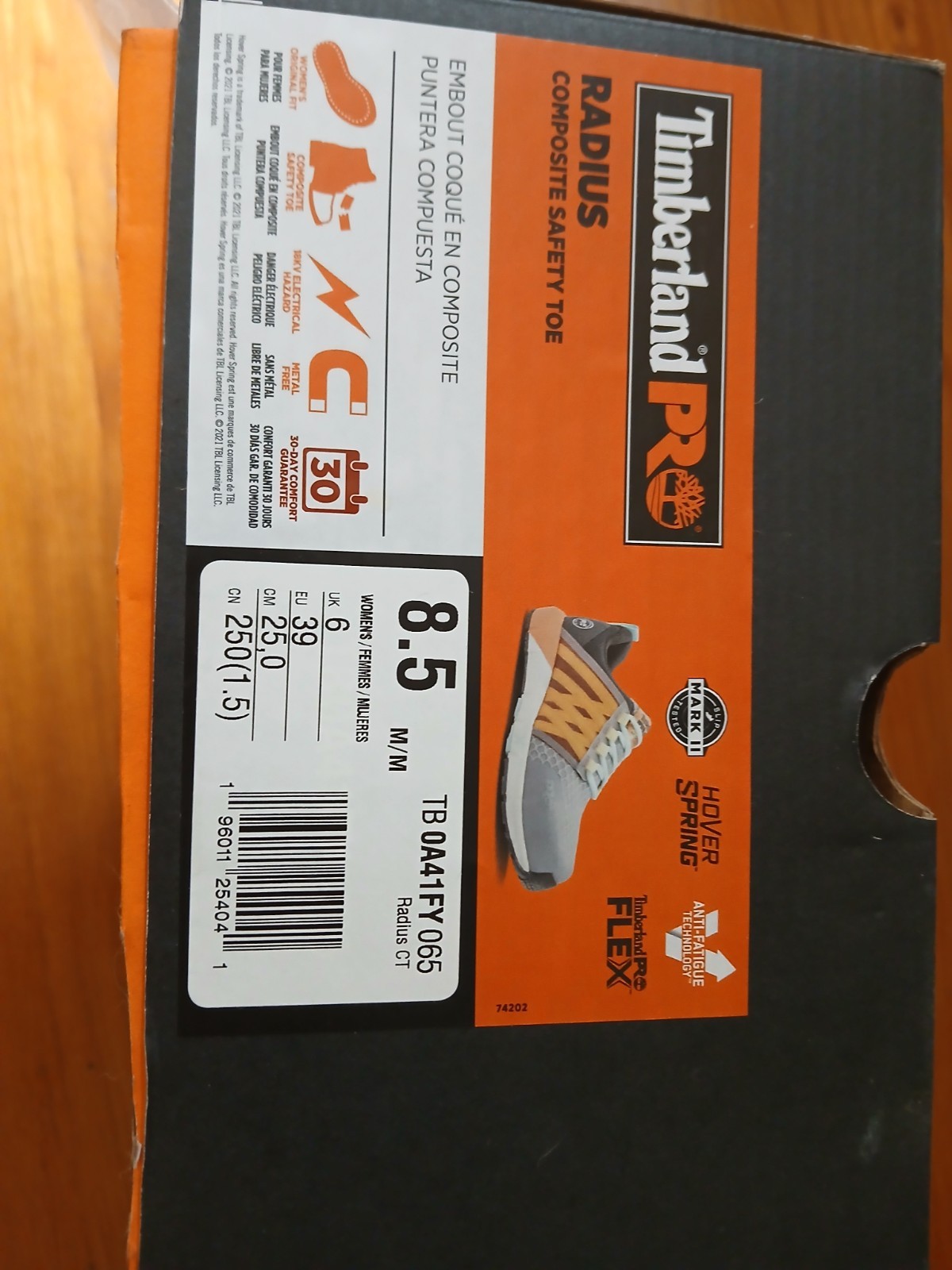 Timberland pro Radius Women Size 8.5W Black Safety Comp/steel Toe work sneakers image 4