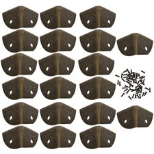20Pcs Durable Coffee Antique Box Corner Guards with Screws for Furniture Edging
