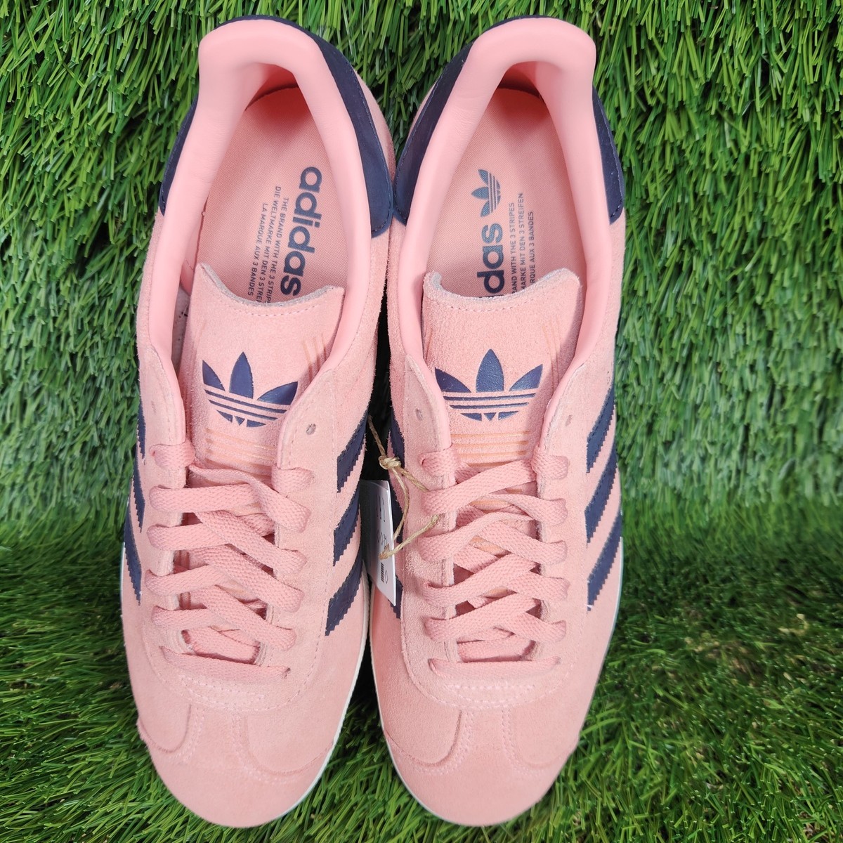 Adidas Gazelle Trainers Mens Pink Adidas Sneakers Adidas Gazelle Originals  Mens Pink Suede, Black Stripes Originals