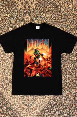 Doom Game Box Cover T-Shirt   Made in USA, Sizes S to 5XL