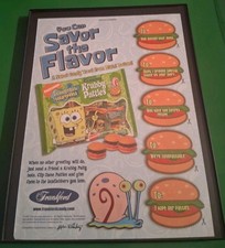 Spongebob Squarepants Gummies Candy Vintage Promo Framed Print Ad 8.5X11