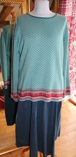 Heidekönigin Pullover Leja Ozean Blau/Bunt Gr.M+L+XL; 100% Baumwolle; Gots; Neu
