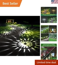 12 Pack Waterproof Solar Pathway Lights with Cool White LED for Elegant Outdoors