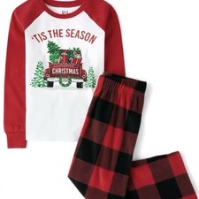 Children s Place Unisex Kids Tis The Season 2024 Pajamas NWT Size L 10/12