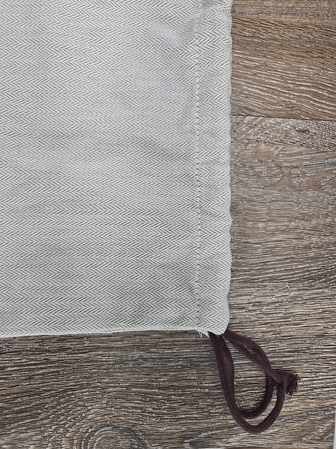 Hermes Dust Bag Herringbone Pattern Pull Cord Clo… - image 5