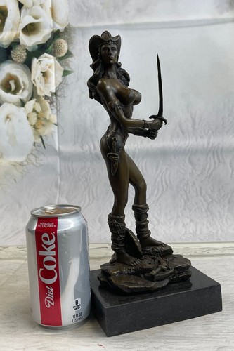 Bronze Skulptur Statue signiert Original Vitaleh sexy Amazonas Kriegerin NR - Bild 2 von 7